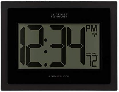 La Crosse Technology 513-54087-INT Atomic Digital Wall Clock with Indoor Temperature