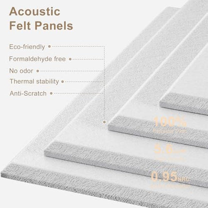 Large Felt Bulletin Board 48" x 36" Self Adhesive Cork Board Alternative 12 Pack Felt Wall Tiles Cork Boards For Walls Thick Slat Wall Panels For Home Office Classroom Decor Pin Board-Black