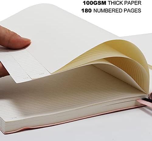 College Ruled Notebook B5, Total 376 Numbered Pages 7.6'' x 10''(YELLOW)