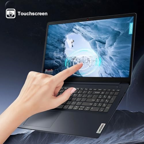 Lenovo IdeaPad 1 Touchscreen Laptop, 15.6" FHD(1920 * 1080), Intel Core i5-1335U, 24GB RAM, 1TB SSD, HDMI, SD Card Reader, Webcam, Wi-Fi 6, Win 11 Home, Abyss Blue, Bundle with ML101 Wireless Mouse