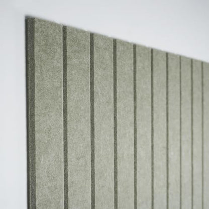 Cork Board Alternative-Felt Slat Wall Paneling,Office Bulletin Board for Decoration, Suitable for Displaying Photos and Documents, with Removable Adhesive Labels,12-Pack (Cinerous)
