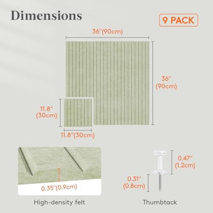 Lifewit Large Felt Bulletin Board with Self-Adhesive 36" x 36"- 9 Pack