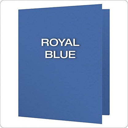Oxford Twin Pocket Folders with Fasteners, Letter Size, Royal Blue, 25 per Box (57712)