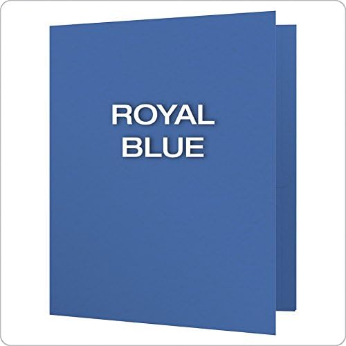 Oxford Twin Pocket Folders with Fasteners, Letter Size, Royal Blue, 25 per Box (57712) (Pack of 2)