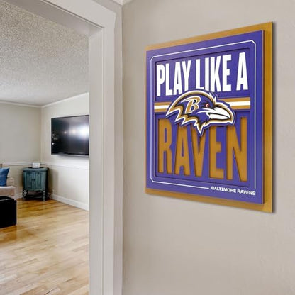 YouTheFan NFL Baltimore Ravens Slogan Series 3D Wall Art