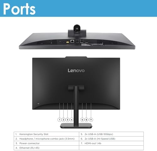 Lenovo IdeaCentre All-in-One Desktop Computer, 8GB RAM 512GB SSD