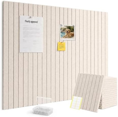 Large Oatmeal Felt Bulletin Board 16-Pack, 48" x 48" Corkboards
