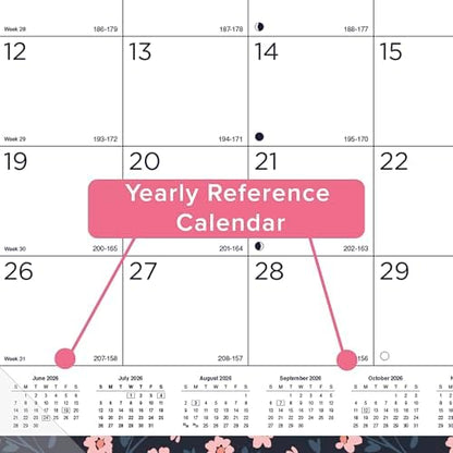 Blueline® Colorful Academic Monthly Desk Pad Calendar, 18 Months, July 2026 to December 2027, 22" x 17", Blossom Design (CA1716BD)
