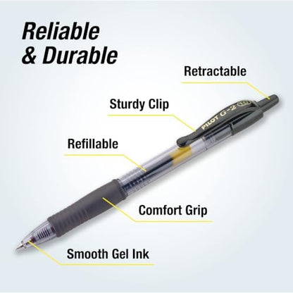 PILOT G2 Premium Gel Pens, Bold Point 1.0mm, Black Ink, 14-Pack