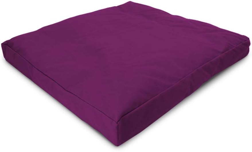 BEAN PRODUCTS MEDITATION CUSHION - Zabuton Meditation Pillows for Sitting on Floor, Yoga Cushion, Cotton Yoga Pillow, Zen Kneeling Prayer Pad- MADE IN USA - Standard 24x24x2, BURGUNDY