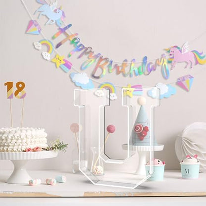11" Acrylic Letter Charcuterie Tray,Fillable Alphabet & Number Box(Letter U)