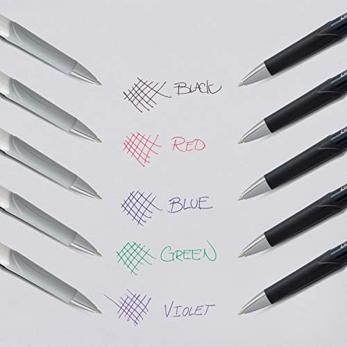Pentel Glidewrite Signature Ballpoint Pen, Pearl White Barrel, (1.0mm) Medium Line, Black Ink, 12 Pens (BX930W-A)