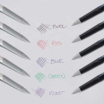 Pentel Glidewrite Signature Ballpoint Pen, Pearl White Barrel, (1.0mm) Medium Line, Black Ink, 12 Pens (BX930W-A)
