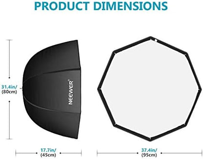 NEEWER 37.5inches/95centimeters Octagon Softbox with Carrying Bag