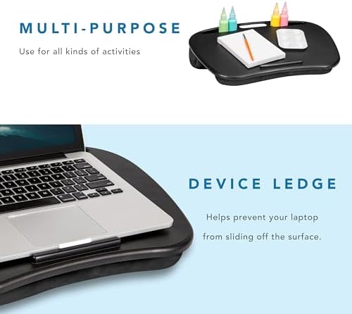 LAPGEAR MyDesk Lap Desk – Black, 12-Pack, Fits 15.6” Laptops