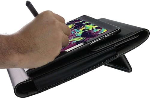 Leather Graphics Tablet Folio Case - Compatible with Richgv 13.5 Inch Colorful LCD Writing Tablet