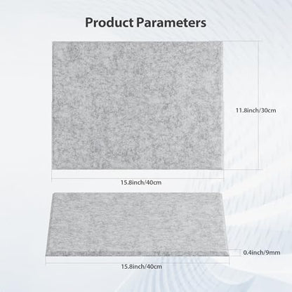 12 Pack Rectangle Acoustic Panels Self Adhesive Sound Proof Foam