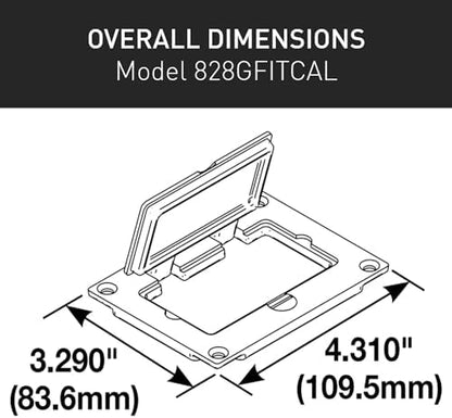 Legrand Wiremold OmniBox GFCI Floor Box Cover Plate Brushed Aluminum 1 Pack