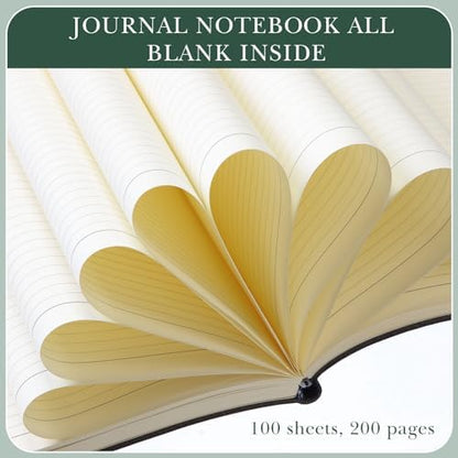 Tenceur 5 Pcs A4 College Ruled Notebook 8.5'' x 11'' Lined Journal 200 Pages Lined Artificial Leather Sketchbook for Writing Office School Business Home Gifts Supplies (Dark Color)