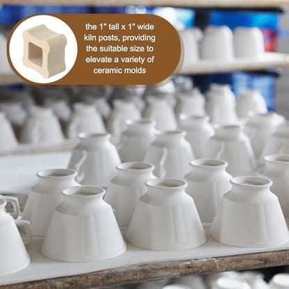 Nuanchu 8 Pack Kiln Post High Alumina Kiln Posts, 1/2 x 1"