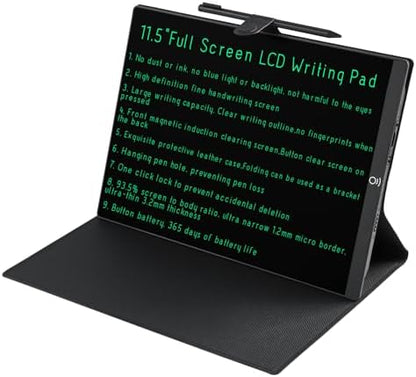 LCD Writing Tablet 11.5in, Bezel-Free Digital Notepad Ultra-Slim Reusable