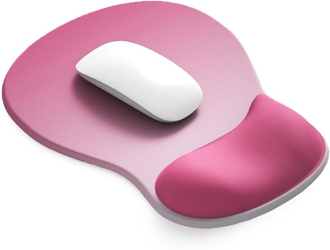 ErgoComfort Gel Wrist Rest Mouse Pad-Ergonomic Office Mousepad with Wrist Support-Non-Slip, Design Desk Accessories Mat for Home&Game Decor (06Rose Quartz)