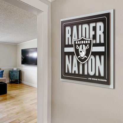 YouTheFan NFL Las Vegas Raiders Slogan Series 3D Wall Art