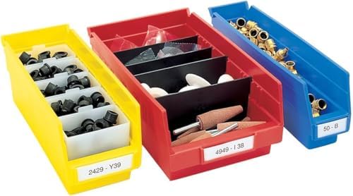 Akro-Mils 40150 Plastic Width Dividers for 4" Tall Shelf Bins, 24-Pk, Black