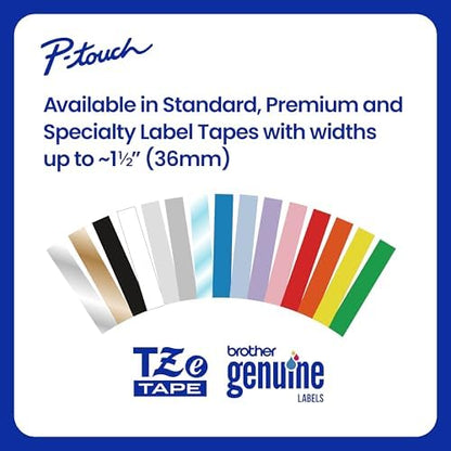 Brother Genuine P-Touch TZE-631 Tape, 1/2" (0.47") Black on Yellow, Laminated for Indoor or Outdoor Use, Water Resistant, 26.2 Feet (8M), Single-Pack