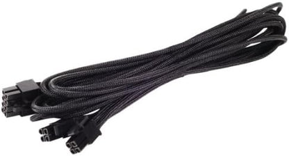 SilverStone Black Sleeved PSU Cable for One EPS/ATX 12V 8-Pin Adapter 750mm long PP06B-EPS75