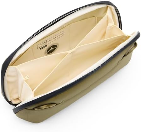 Peak Design Small Tech Pouch, Kelp, Electronics Organizer for Travel or Everyday Carry, Origami-Style Storage, Cable Pass-Through, Weatherproof Recycled Nylon, Gear Carry Bag for Men and Women