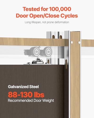 VEVOR Pocket Door Frame Kit, for 24-36 in Wide 80 in High Door, Pocket Door Kit with Two-Way Soft Close Mechanism, Slide Smoothly Quietly, Easy to Install, Wood and Galvanized Steel, for Living Room