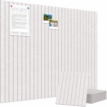 48" x 36" Large Felt Bulletin Board, Eight-Stripe Oatmeal