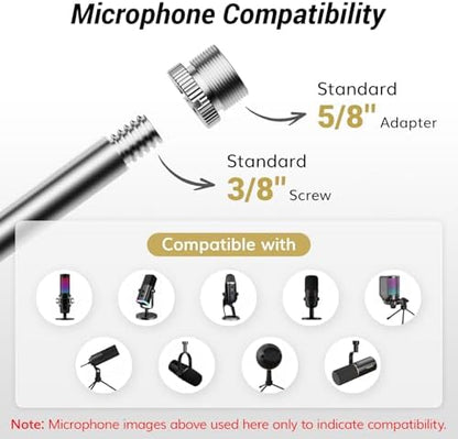 TONOR Isolation Shield Pack for Mic, Acoustic Foam Shield with Pop Filter & Tripod Stand, Foldable Design, Compatible with Blue Yeti, AT2020, Recording, Podcasts, Singing, Max 70 inch, Stand Included