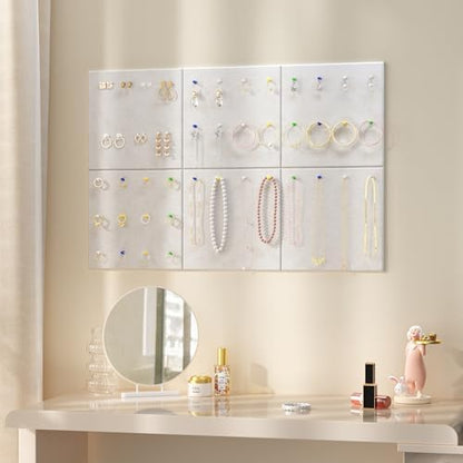 Neatsure Large Cork Board for Wall, 36" x 24" Bulletin Board with Pushpins, 6 Panels Felt Tiles Tack Push Pin Board for Office, Light Tan