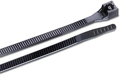 Gardner Bender 46-415UVB Heavy-Duty Cable Tie, 15 inch, 120 lb, Electrical Wire and Cord Management, Nylon Zip Tie, 50 Pk, UV Resistant Black