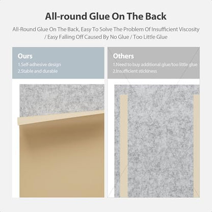 12 Pack Rectangle Acoustic Panels Self Adhesive Sound Proof Foam