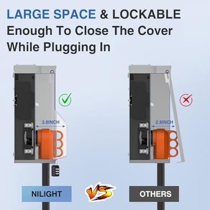 Nilight 30 50 Amp RV Power Outlet Box with Breaker NEMA 14-50R TT-30R