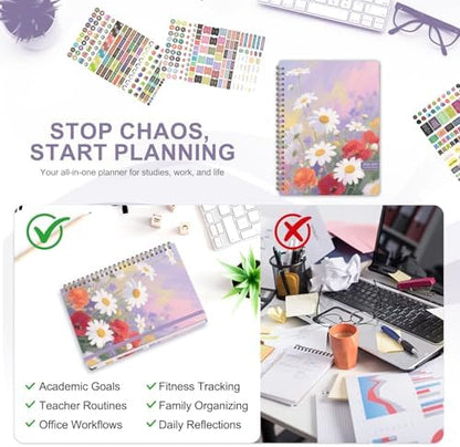 Planner 2026-2027, Weekly and Monthly Academic Planner, July 2026 - June 2027, Hardcover Calendar Agenda Book for School Year Planning, School Supplies for Teacher and Student, A5(6.3'' x 8.5'')