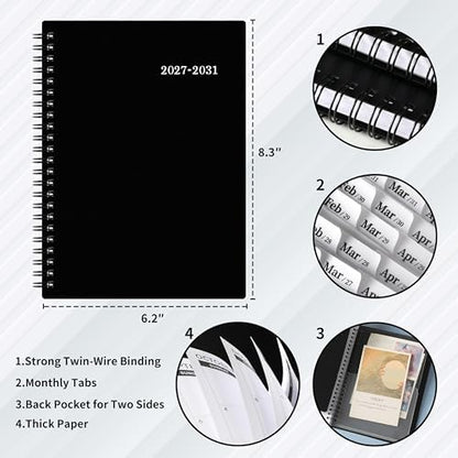 2027-2031 Monthly Planner/Calendar - Jan. 2027 - Dec. 2031, 6.2" x 8.3"