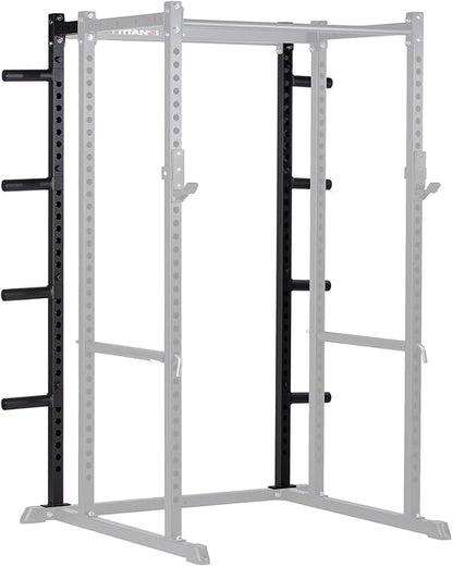 Titan Fitness T-2 Series Power Rack Extension Kit, 12-Gauge Steel Uprights, Bolt-Together Rack Expansion for Home Gym with Weight Plate Holders
