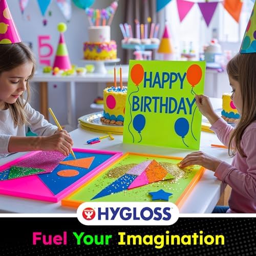 Hygloss Poster Board 11 x 14, 25 Pack Neon Yellow, Colored Posterboard