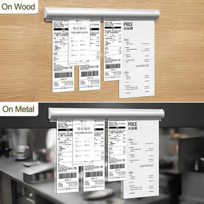 Ticket Holder for Restaurant Order Receipt Holders Strip(20 in, Silver, 2p)