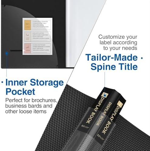 Sooez 6 Pack Binder with Plastic Sleeves 18Pocket, Displays 36 Pages 8.5x11