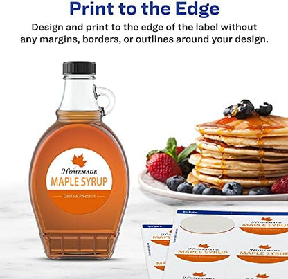 Avery® Matte White Round Labels, Sure Feed® Technology, 1.5" Diameter, 5,000 Matte White Printable Labels