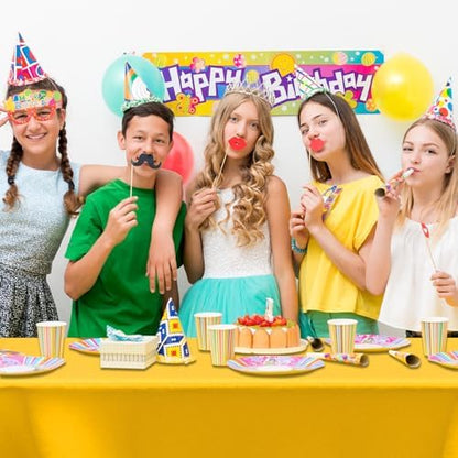 CXPSINC 54 Inch X 100 Feet Plastic Table Cover Roll Disposable Tablecloth with Slide Cutter for All Type/Shape Tables | Party, Banquet, Birthdays, Weddings(Yellow, 100 Feet)