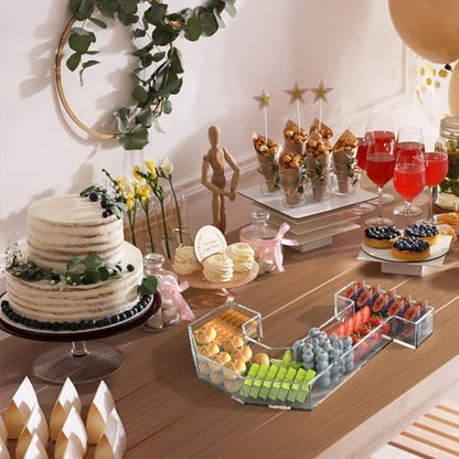 13.8" Acrylic Letter Charcuterie Tray,Fillable Alphabet Box (Letter J)