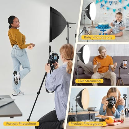 Torjim Softbox Photography Lighting Kit | 20" X 20" & 85W LED Studio Lights