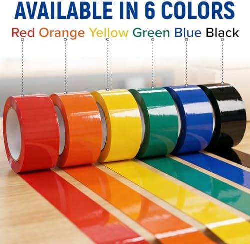 3" x 110 Yards Blue Packing Tape, 4 Rolls - 2.0 Mil Carton Sealing Tape