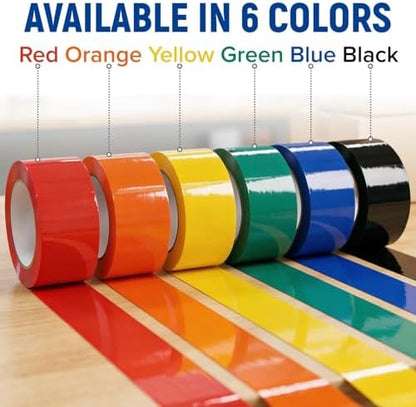 3" x 110 Yards Blue Packing Tape, 4 Rolls - 2.0 Mil Carton Sealing Tape